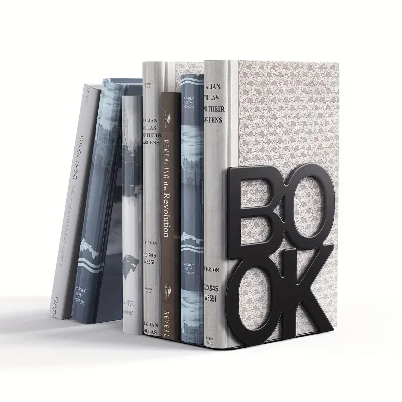 1pc Eisen Buchstützen Buch Stehen Unterstützung für Home Office und Bibliothek Nicht Slip Rack Regal Halter Schule Schreibwaren Zubehör
