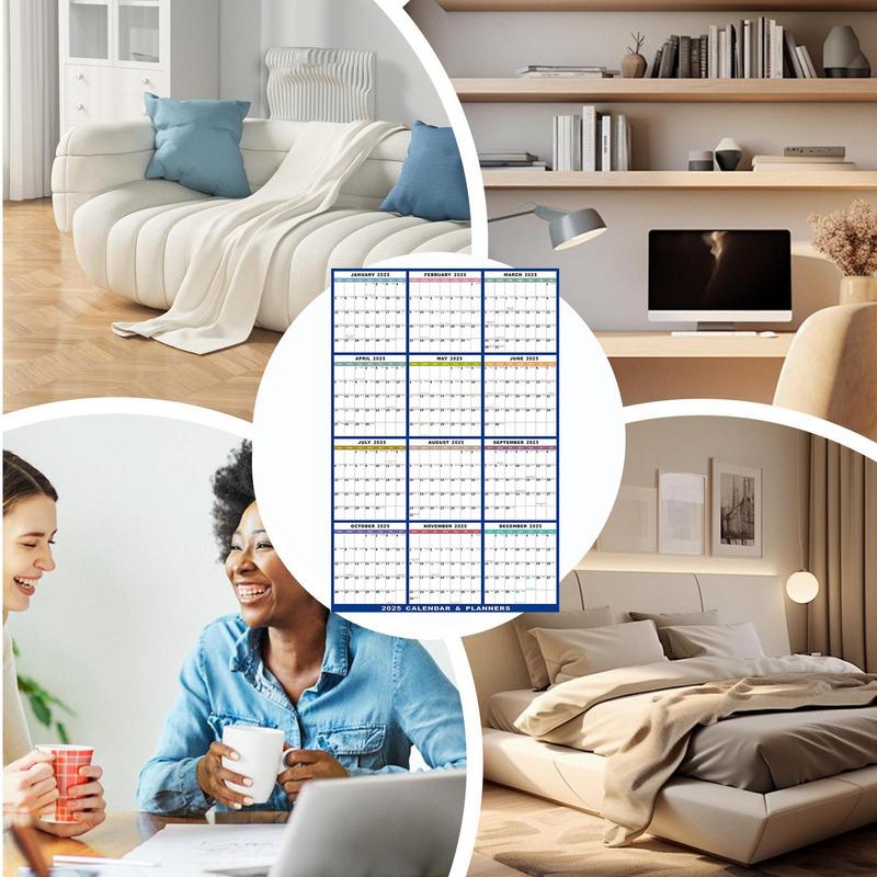 2025 Plan Kalender Schmuck digitaler Wand planer Jahres plan montiert lösch bar für Planungs plan für Schlafzimmer Wohnzimmer