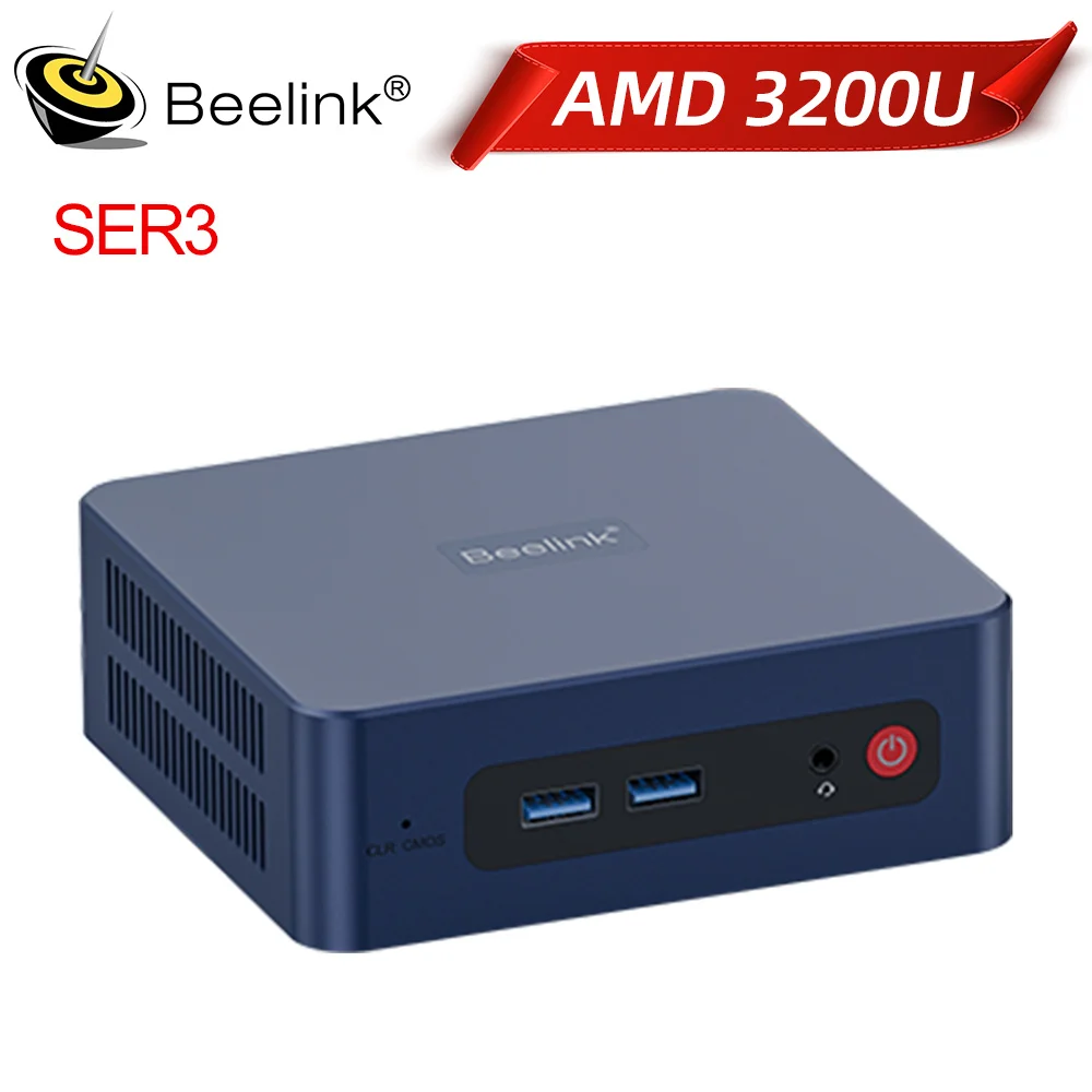 Beelink SER5 Max AMD Ryzen7 6800U/6800H SER5 3200U 5500U 5800H DDR4 16 ГБ ОЗУ 500 ГБ SSD Мини-ПК WiFi6 Type-C Настольный компьютер