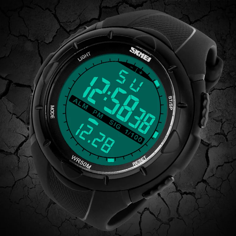Relojes deportivos militares SKMEI 1025 para hombre, reloj Digital resistente al agua, reloj Simple de moda para hombre 1251 1258