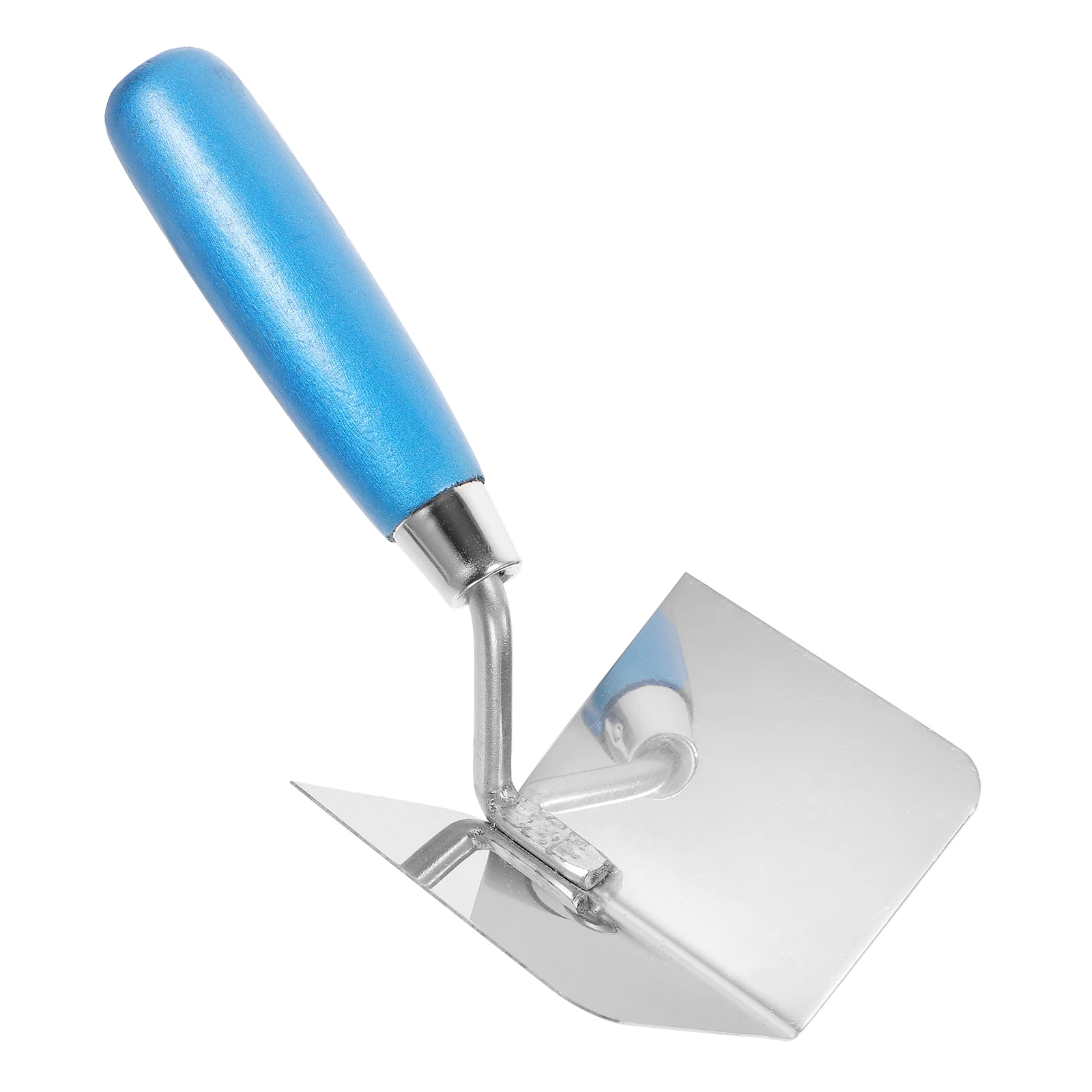 Drywall Corner Trowel Stainless Steel Inside Angled Tool Drywall Plasterboard Angle Puller Tool Home Blue Handle Masonry Trowel