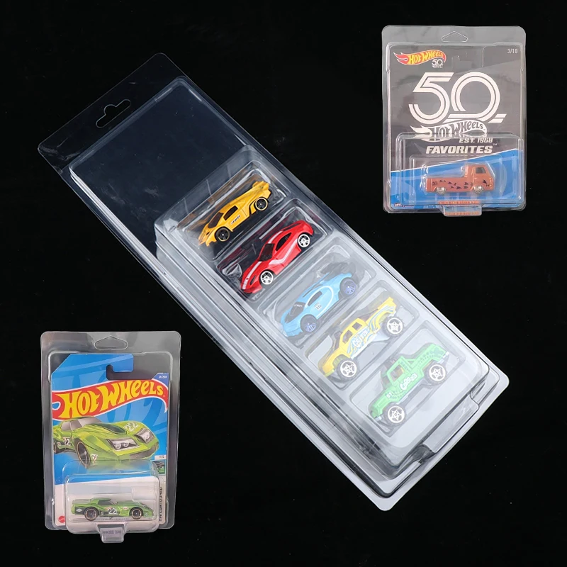 1/5Pcs Car Toy Transparent Display Case Hotwheels Protective Shell Transport Small Car Model Collection Storage Display Box