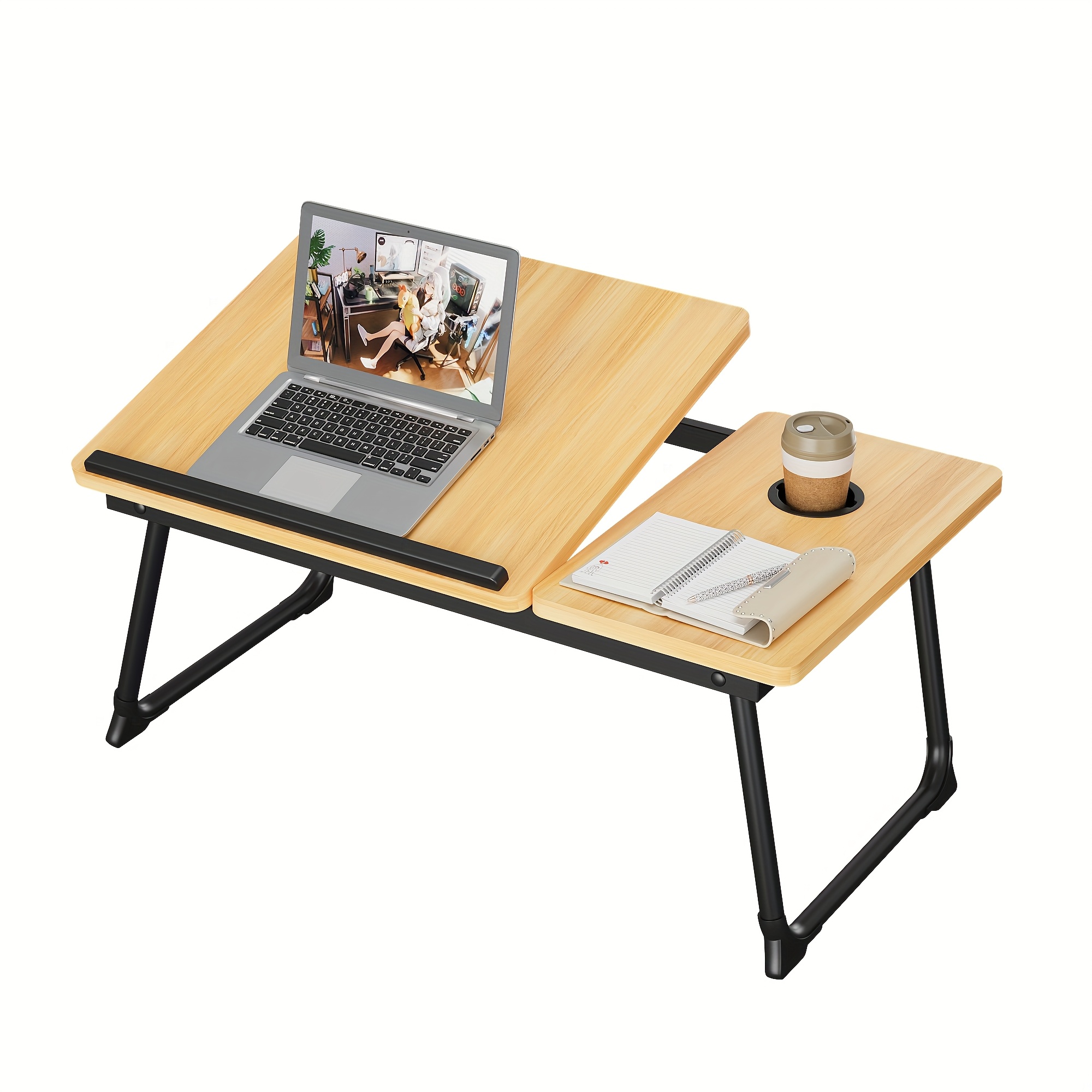 Tray table, notebook computer and writing table, dining table and notebook computer bed support