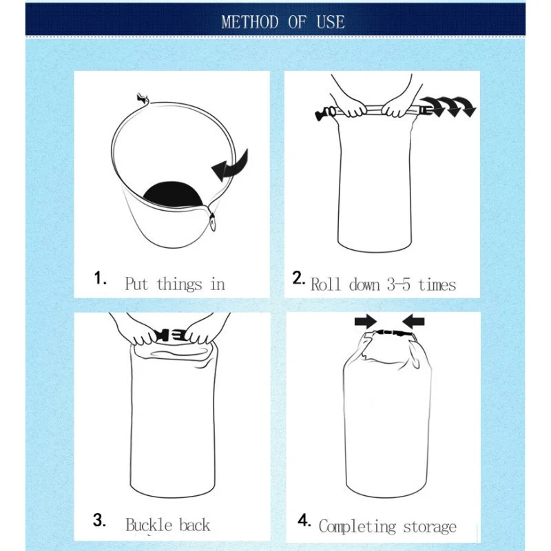 ถุงกันน้ำ8L/25L/40L/70L/75L ถุงแห้งน้ำหนักเบามากกระเป๋ากลางแจ้งทำให้อุปกรณ์แห้งสำหรับเดินป่าพายเรือคายัคแคมป์ปิ้งว่ายน้ำพายเรือเล่นกีฬา
