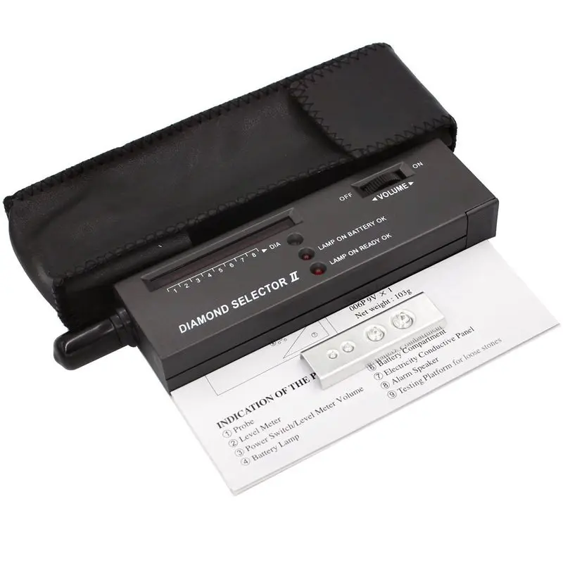 Professional Diamond Selector ตัวเลือกอัญมณี II อัญมณี LED ตัวบ่งชี้เพชรเครื่องทดสอบเครื่องประดับเครื่องมือทดสอบ