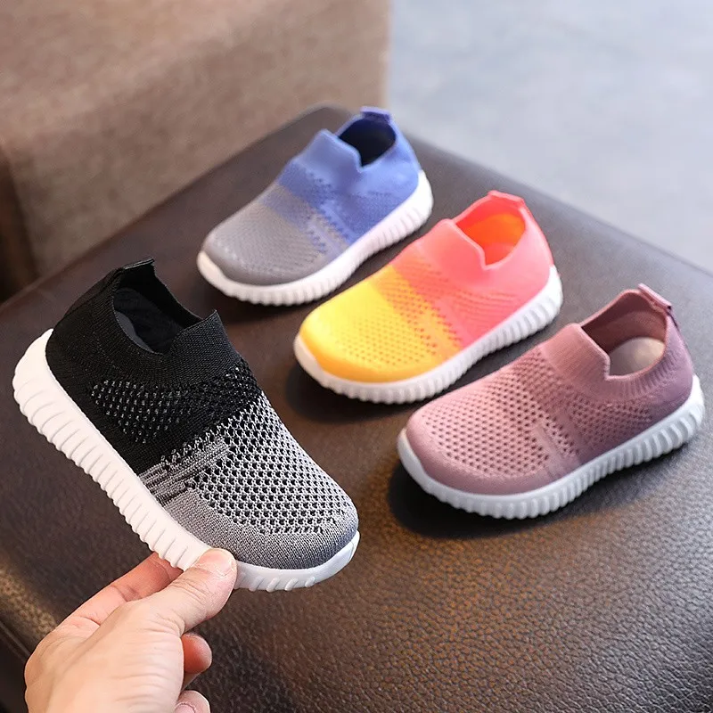 เด็กวิ่งรองเท้าผ้าใบเด็กรองเท้าเด็กตาข่ายBreathable Anti-SlipเดินPatchwork Tenisเด็กวัยหัดเดินนุ่มSoledรองเท้า