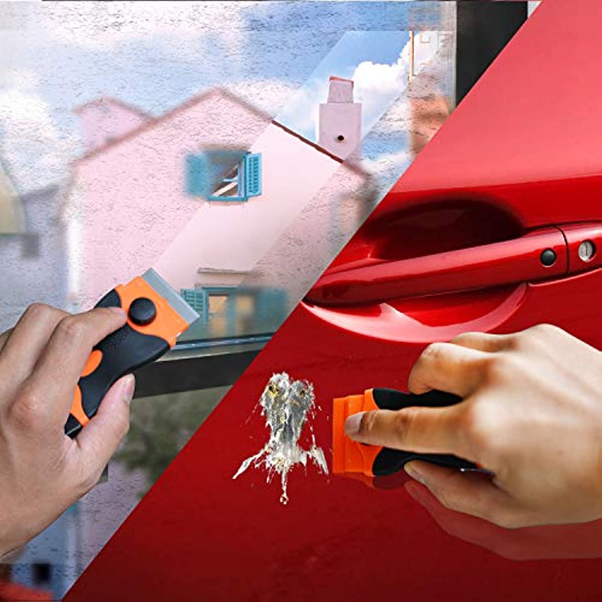 21pcs Scheermesje Schraper Dubbele Rand Scheermes Schraper Remover Tool met Scheermesjes voor Etiketten Stickers Decals Verwijdering Tint Vinyl