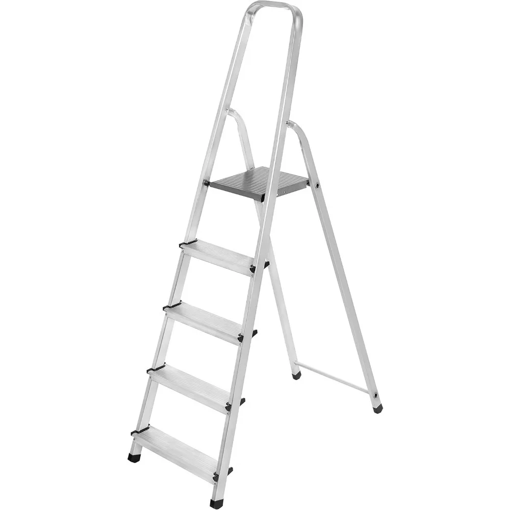 Haushaltsleiter Klappleiter Alu Ladder Stehleiter 5-Stufen Trittleiter