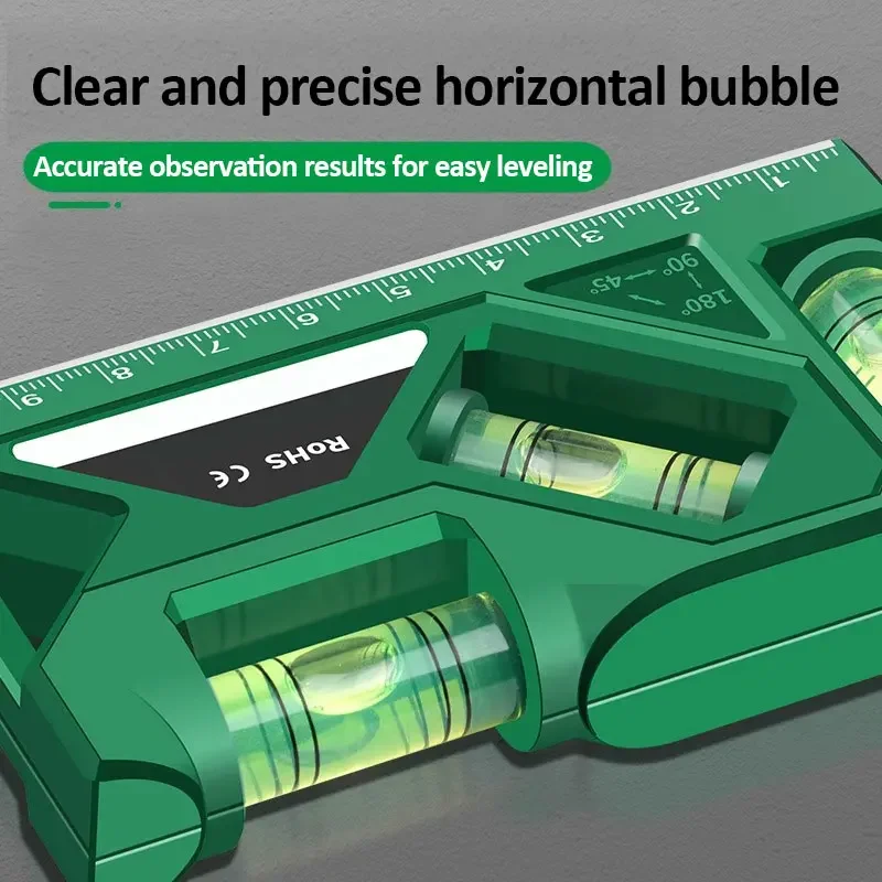 Mini Level Gauge High-precision Horizontal Vertical Measure Metric Ruler Protractor Home Portable Magnetic Pocket Level Gauge