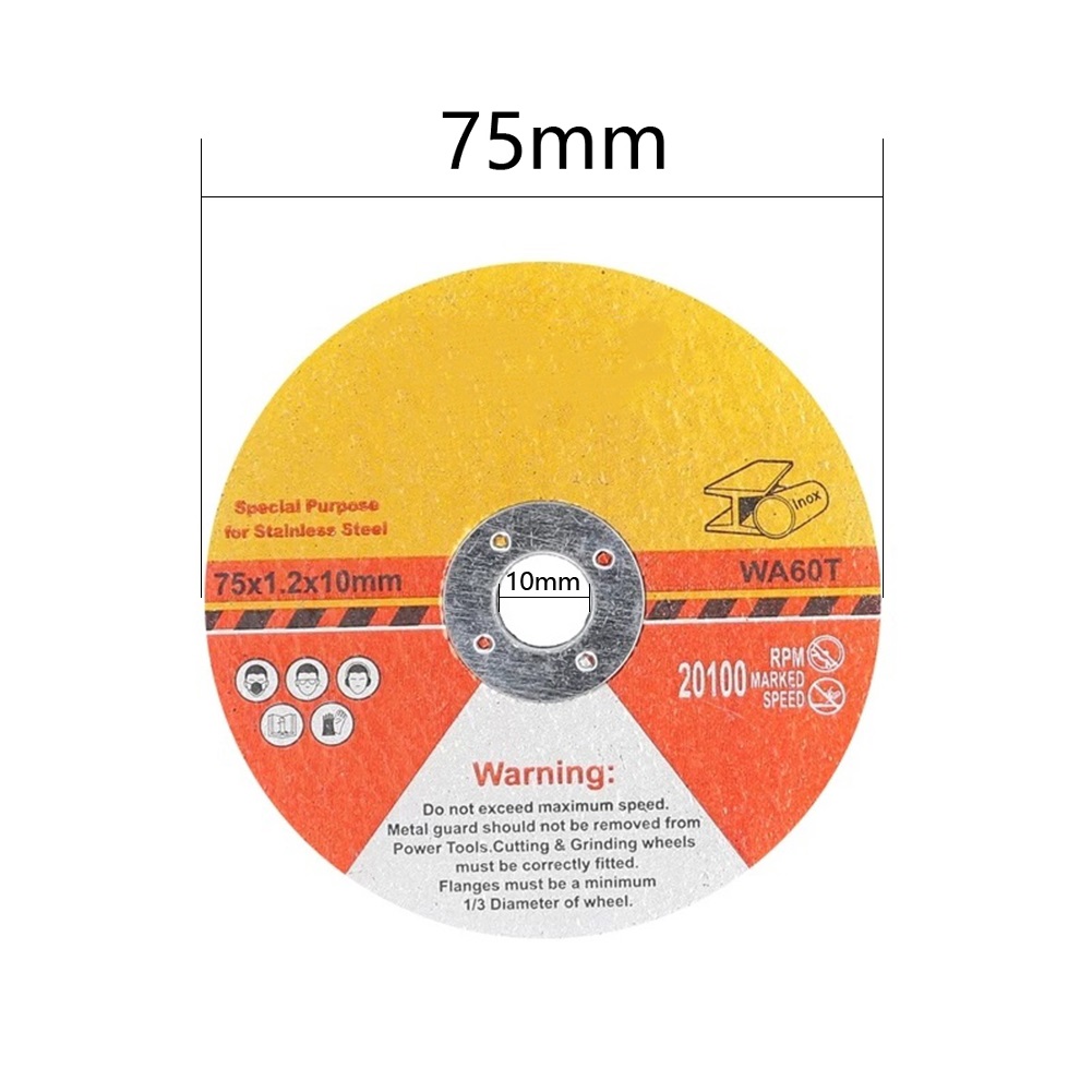 10 Stück 75 mm Rundharz-Sägeblatt, Schleifscheibe, Trennscheiben, 10 mm Bohrung, 1,2 mm, ultradünnes Winkelschleifer-Zubehör