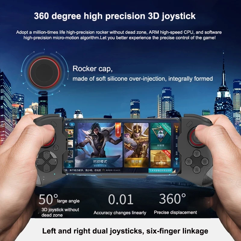 Joystick per gamepad per telefono cellulare per iPhone Controllo Android Controller Bluetooth Trigger Pubg Mobile Game Pad Gaming Cellulare Mando