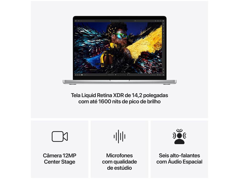 Notebook Macbook Apple Pro 14" M4 MAX 36GB RAM SSD 1TB Prateado