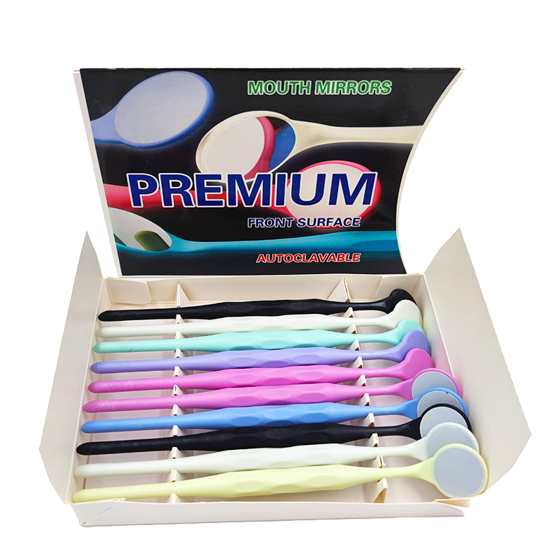 10PCS ทันตกรรมด้านเดียวช่องปากกระจกสูงอุณหภูมิฆ่าเชื้อพรีเมี่ยมพื้นผิวด้านหน้าทันตกรรมจัดฟัน Exam Reflector