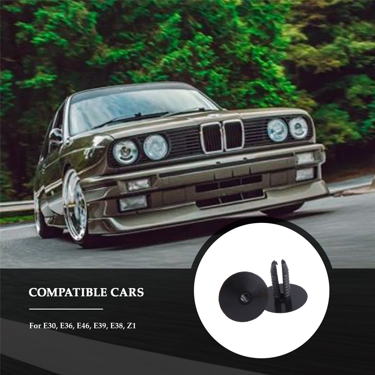 30pcs Plastic Bumper Mounting Rivet Body Trim Clip for BMW E30 E36 E46 E39 E38