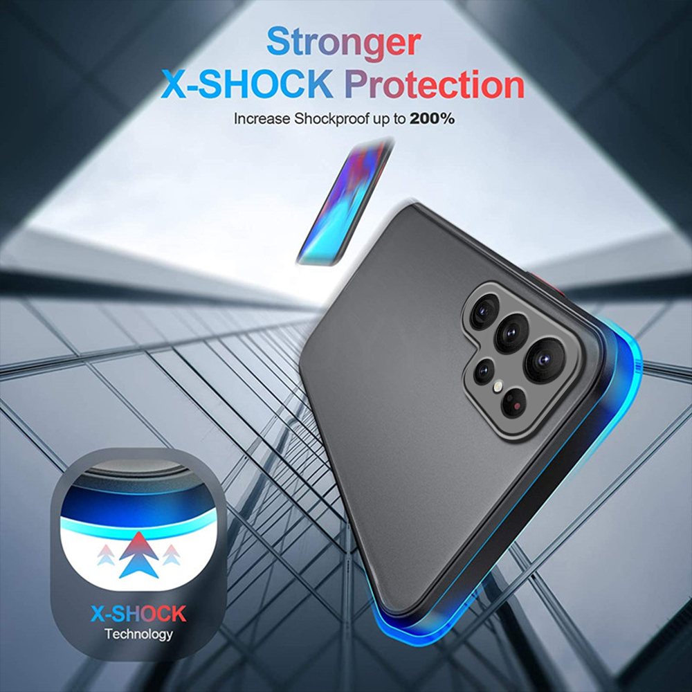 Funda de teléfono mate para Samsung Galaxy S23, S22, S21, S20 Ultra Plus, A52, A52S, A53, A54, A72, A13, A71, A32, 5G, parachoques duro a prueba de golpes