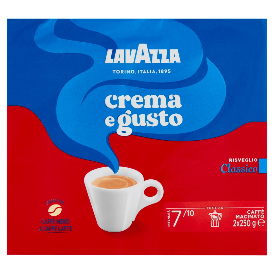 Gemahlener Kaffee Caffe' Crema e Gusto Classico 2x250g - Lavazza