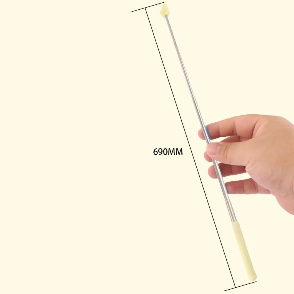 Retractable Reading Guide Pointer Telescopic Finger Shape Handheld Blackboard Presenter Stick Anti-slip Mini