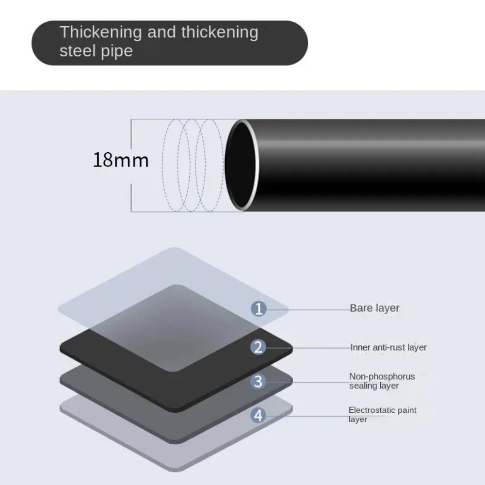 Household Multifunctional Coat Rack Bedroom Clothes Hanger with Universal Wheels 2 Layer Storage Organizer Mobility Stand