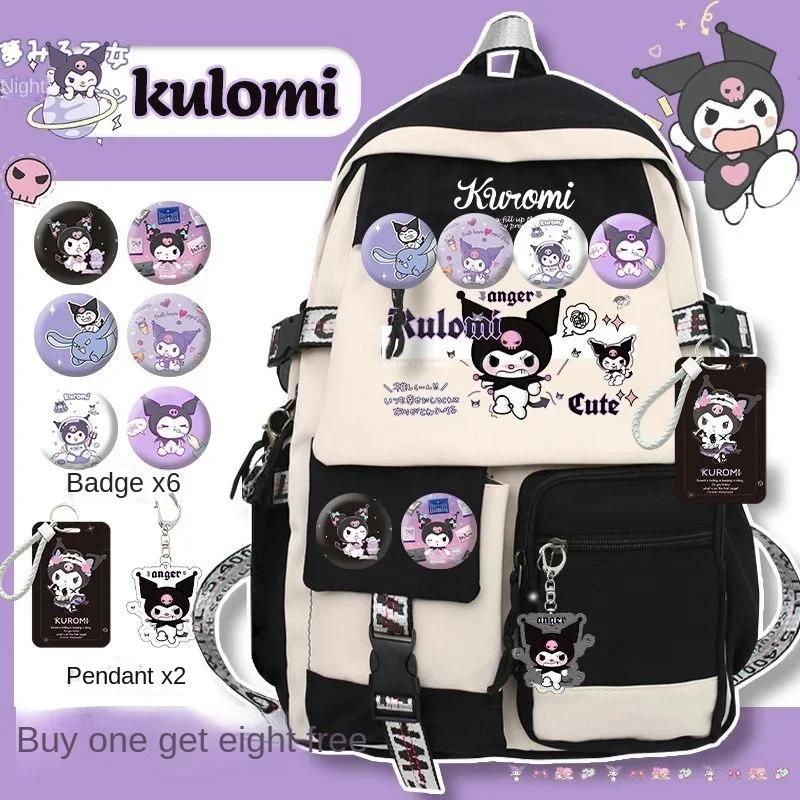 Mochilas Sanrio Anime Kuromi para niños, juguetes Kawaii, Mochilas, bolso estético, mochila para estudiantes, regalos para niños y niñas