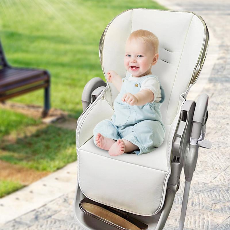 Capa de couro para cadeira alta de criança, capa de assento de couro pu para cadeira alta, protetor de derramamentos e migalhas, cadeira de jantar infantil