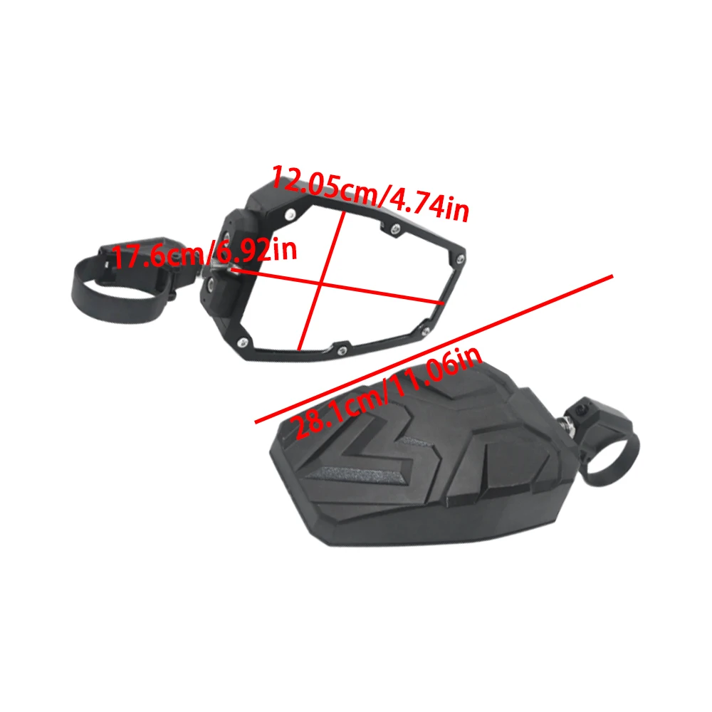 UTV 1.5 "2" กระจกด้านหลังสําหรับ Polaris RZR Ranger Can-Am Maverick X3 Commander Defender Honda Pioneer 1000