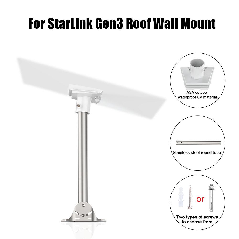 do zestawu montażowego StarLink V3 Gen 3, długi uchwyt ścienny, instalacja ze standardowym zestawem anten satelitarnych Gen3