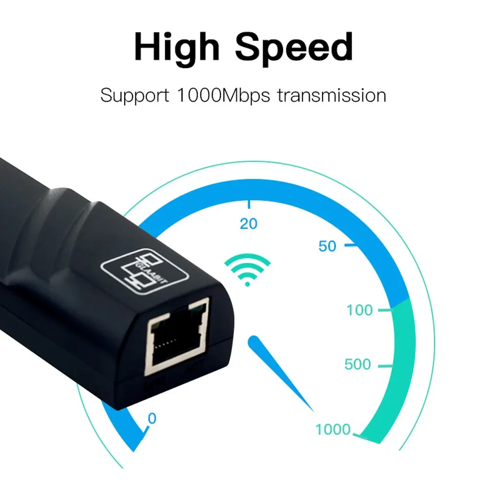 FENVI 1000Mbps USB3.0 Naar Rj45 Netwerkadapter RTL8153 Lan Ethernet Adapter 100/1000Mbps Netwerkkaart voor Macbook Laptop Win10/11