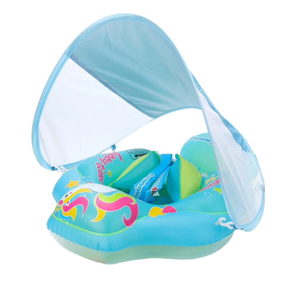 เด็กว่ายน้ําลอย Inflatable ทารกลอยเด็กว่ายน้ําแหวนวงกลมอาบน้ําฤดูร้อนของเล่นเด็กวัยหัดเดินแหวน