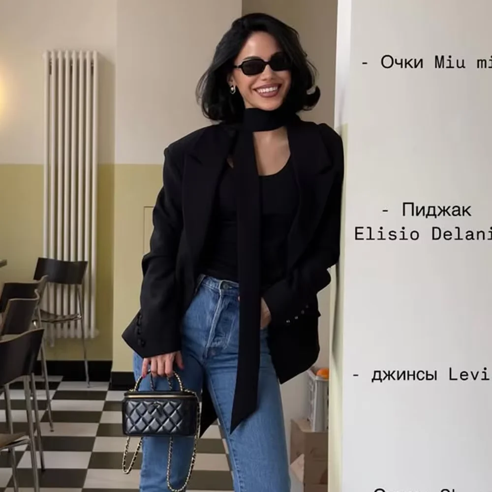Tuularose fita sob medida casaco feminino com decote em v mangas compridas botão casaco 2025 outono moda feminina formal luxo fino blazer casaco