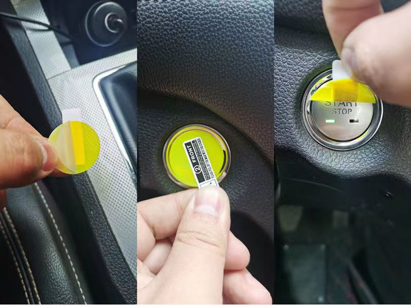 Car Start Stop Button Protective Film Sticker for SEAT Ibiza Leon Cupra E-Racer Ateca Formentor FR
