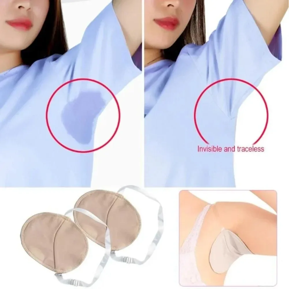 1 par de almohadillas lavables para el sudor de las axilas, almohadillas absorbentes para el sudor de las axilas, almohadillas absorbentes para el sudor de vestido, almohadilla desodorante absorbente