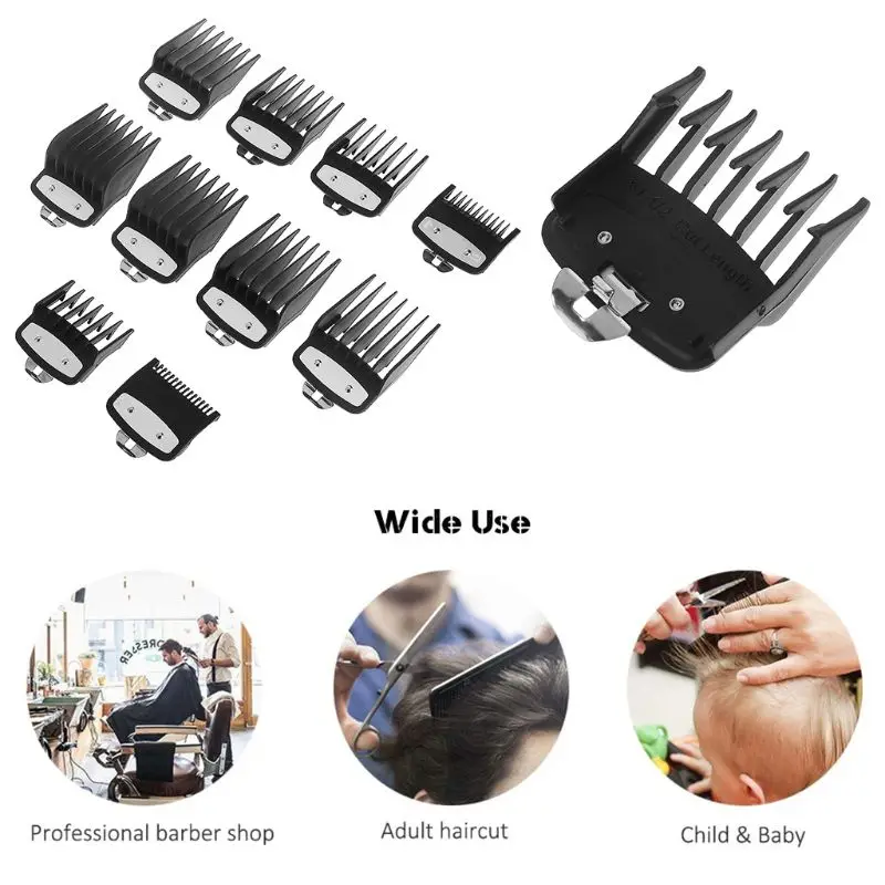 Kemei Hair Clipper Limit Comb Guide Attachment Size Barber Replacement 3/6/10/13/16/19/22/25/1.5/4.5mm