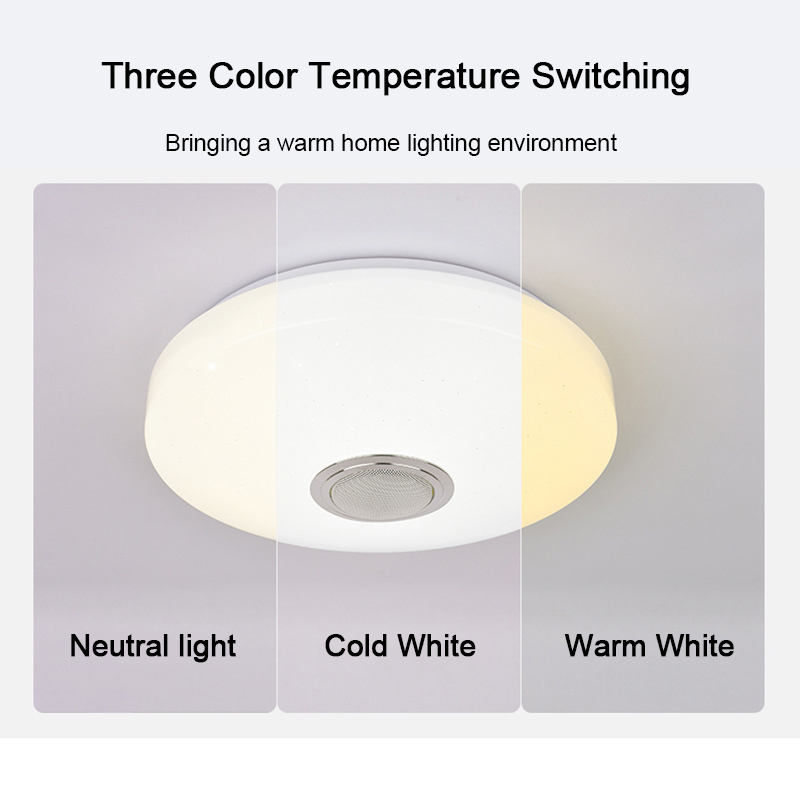 MARPOU RGB Ceiling Lamps Smart Modern Ceiling Lighting AC 220V Music Remote Application Control Bluetooth Speaker Indoor Decor