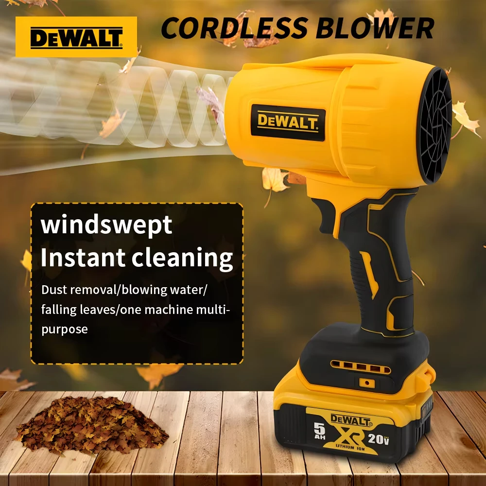 Dewalt-soplador inalámbrico de 30000RPM, turbina eléctrica, colector de polvo para el hogar, herramientas eléctricas de eliminación de polvo recargables portátiles de 20V