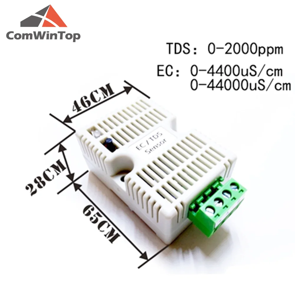 น้ํา EC เครื่องส่งสัญญาณ EC sensor TDS การนําไฟฟ้าเซนเซอร์โมดูล 4-20ma 0-5V 0-10V RS485 เอาต์พุต Analog แรงดันไฟฟ้าขาออก