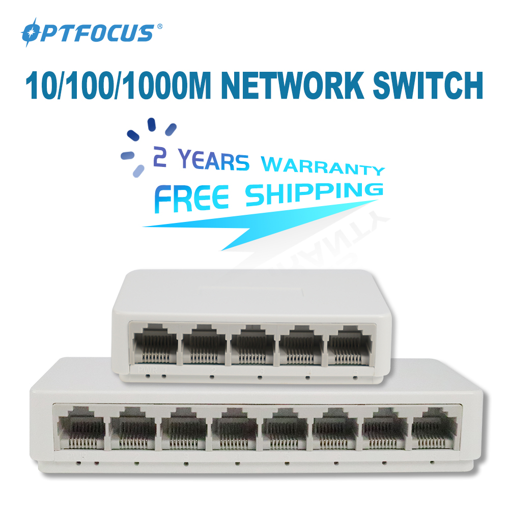 OPTFOCUS 5 8 Ports UTP RJ45 Gigabit Ethernet Switch 1000 Mbit/s Mini Netzwerk Switches VLAN Ethernet Splitter Lan Hub Switch
