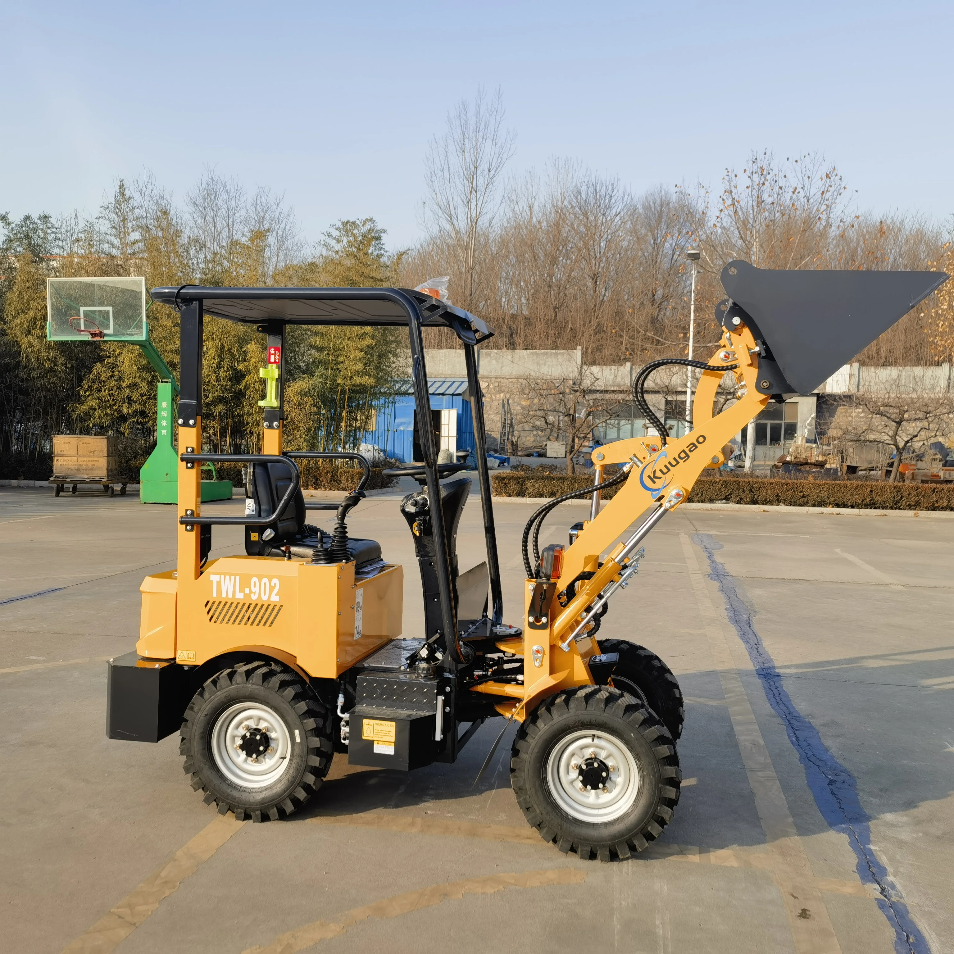 Mini loader Electric Wheel Loader With Large Capacity  front loader Free Shipping  backhoe loader Battery  Skid steer loader
