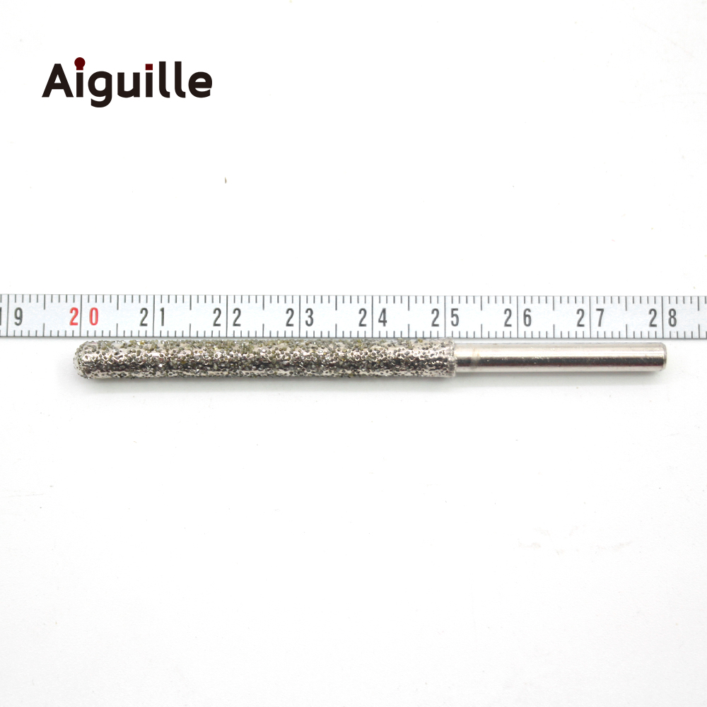 Aiguille 60# shank 4mm Grinding Burr 80mm Ultra-long Grinding Bits Stone Metal Peeling Point Diamond Grinding Burr Trimming Bits
