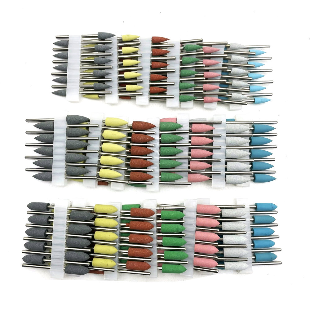 10 Cái/bộ 2.35Mm Nha Khoa Cao Su Silicone Đánh Bóng Burs Làm Trắng Răng Plishing Khoan Đánh Bóng Răng Móng Mũi