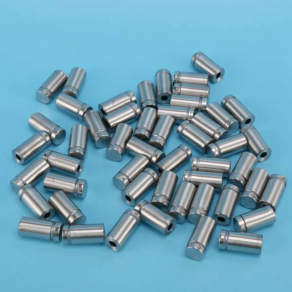 100 Pack Sign Standoff viti viti pubblicitarie supporto da parete in acciaio inossidabile supporti chiodo acrilico in vetro (1/2x1 pollice)