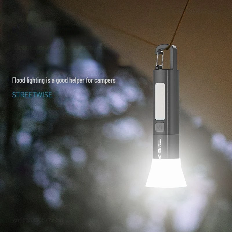 Xiaomi SMILING SHARK-linterna portátil para exteriores, luz fuerte, enfoque Variable con lámpara de iluminación para caminar, pesca y acampada al aire libre