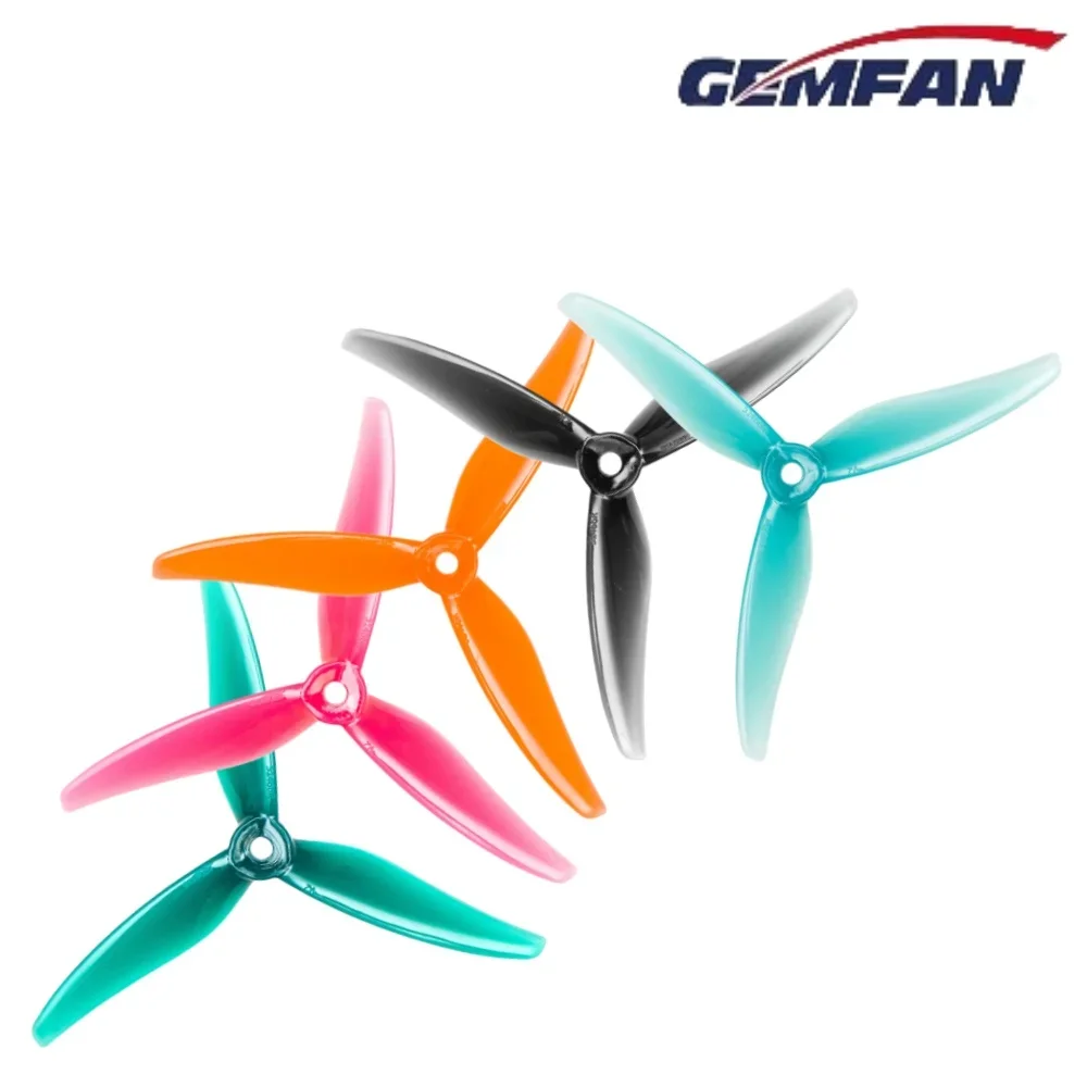 2Pairs Gemfan Hurricane 51466 MCK V2 5inch 3-Blade PC Propeller 2CW+2CCW for RC FPV Freestyle Drones DIY Parts