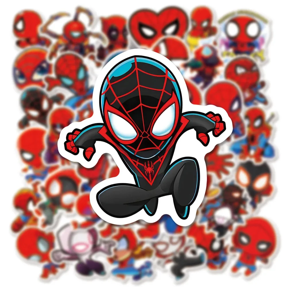 50PCS Disney Marvel The Avengers Spider Man Sticker DIY Laptop Bagage Skateboard Superheld Graffiti Decal Cool Sticker voor kinderen