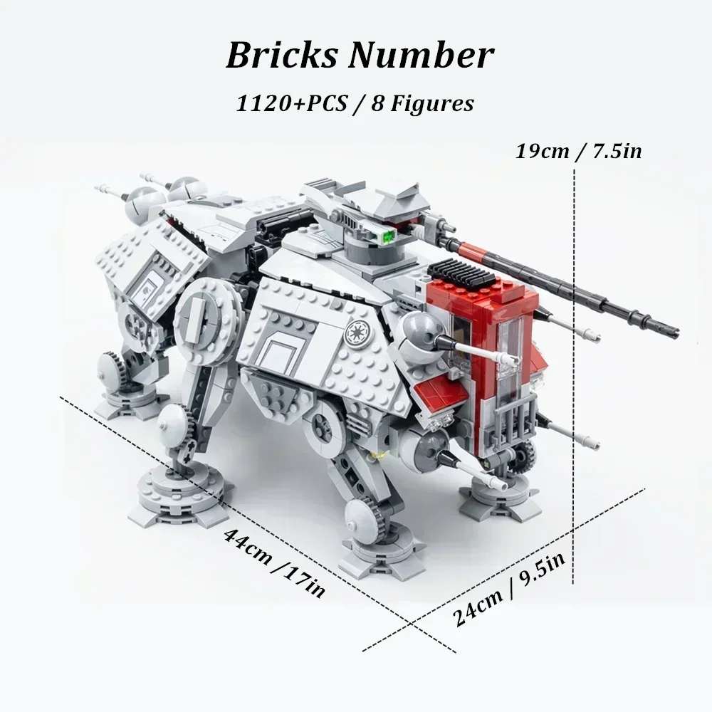 Aliens MOC-AT-Robot Galaxy Space Heavy TE-Droid-Walkers Space-Battle Fighters Model Building Blocks Bricks Toy Gift Boys