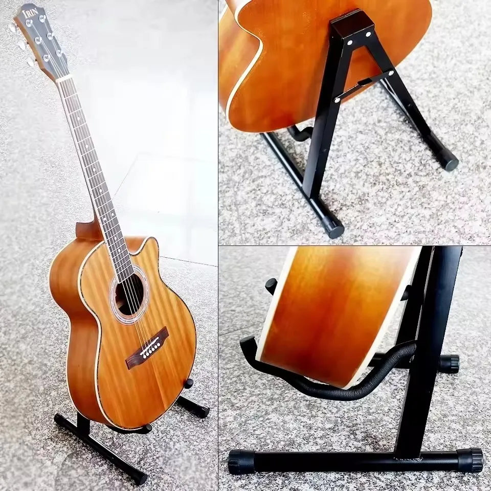 Portable Guitar Stand String Foldable Tripod Instruments Holder Lightweight Portable Bass Cello Stringed Instrument Stand Holder