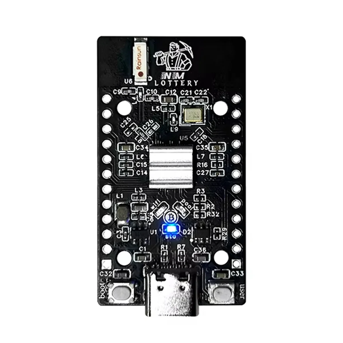 Diskon Besar NM-Bot-Chain NMMiner Lucky BTC Solo Lottery Miner 120KH/S Lebih Tinggi Nerdminer V2 ESP32S3 Rantai Satu Per Satu Daya Rendah 1 Buah
