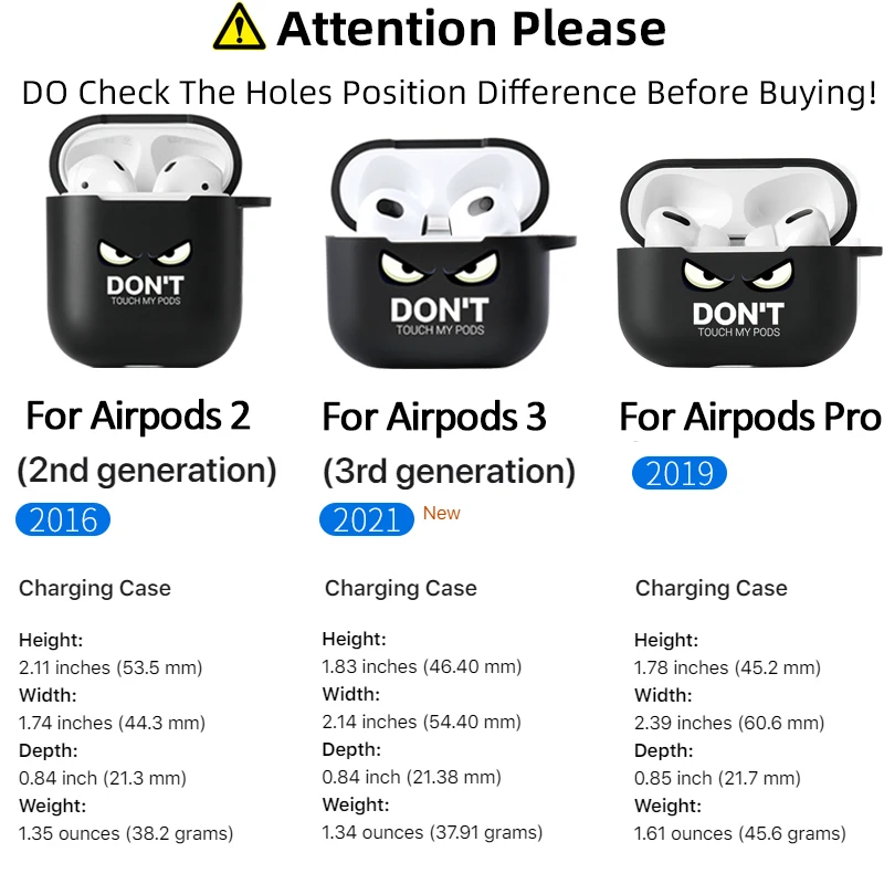Funda para Apple Airpods Pro 2, fundas con eslogan, texto Simple, no Touch, Airpods Pro 2, 4, 3, silicona negra, funda para auriculares Air pod Pro2 Capas