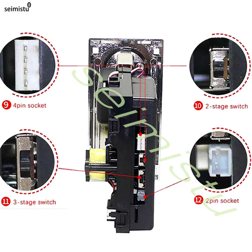 Distributeur automatique électronique pour pièces à valeur multiple, accepteur de pièces multiples, mécanisme de sélection, jeu d'arcade, billet à rouler, 616