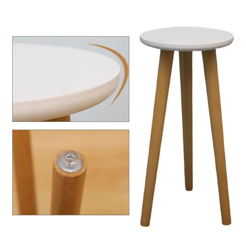 Supporto per piante in legno Supporto per vaso da fiori Sgabello alto Sgabello da balcone Base per vaso da fiori rotondo succulente per interni ed esterni