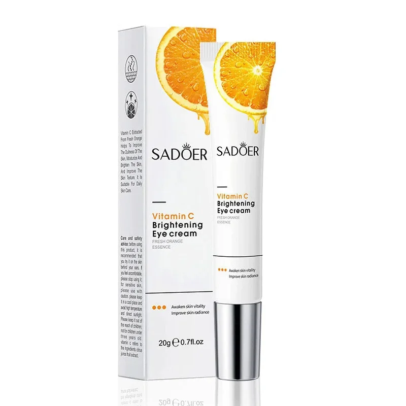SADOer Vitamina C Eye Cream, Hidratante, Anti círculos escuros, Olho Bolsas, Refirmante, Anti-inchaço, Beleza, Olhos, Produtos de cuidados com a pele